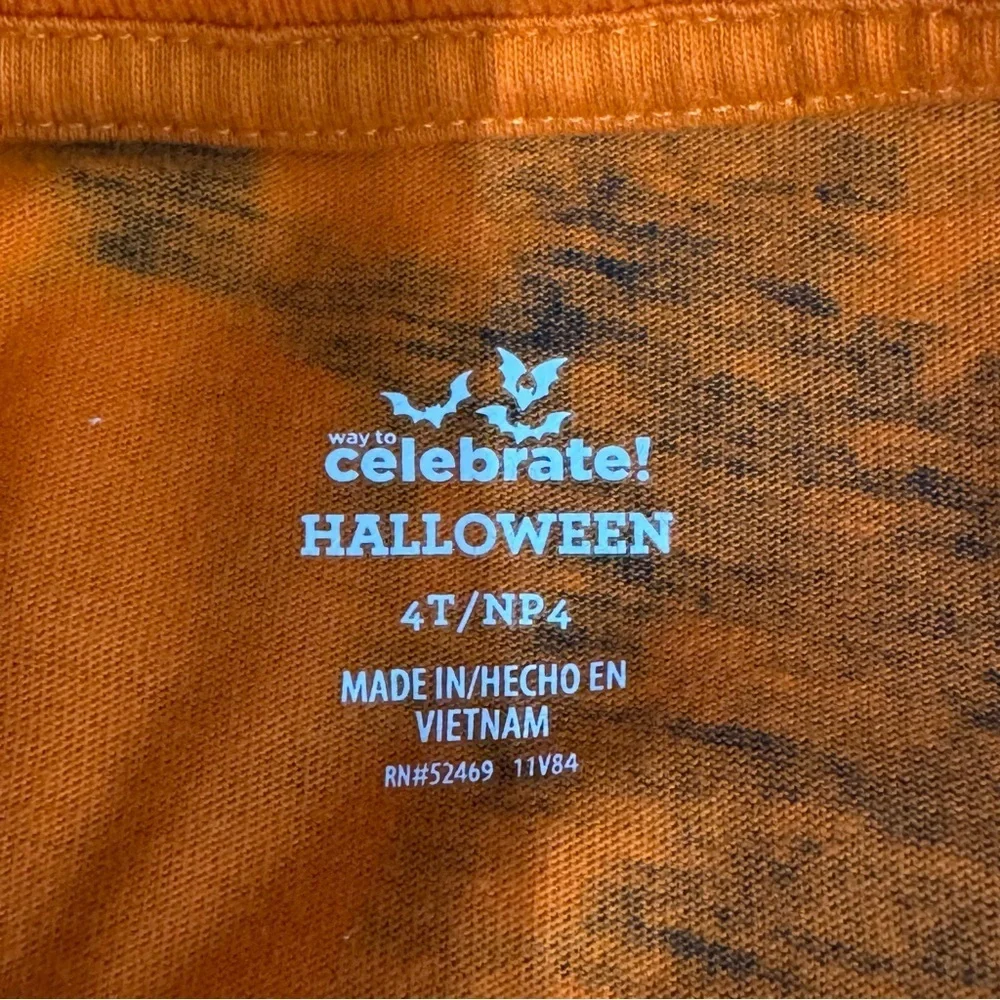 Celebrate! Happy Halloween Kids Black & Orange Tie Dye T-Shirt